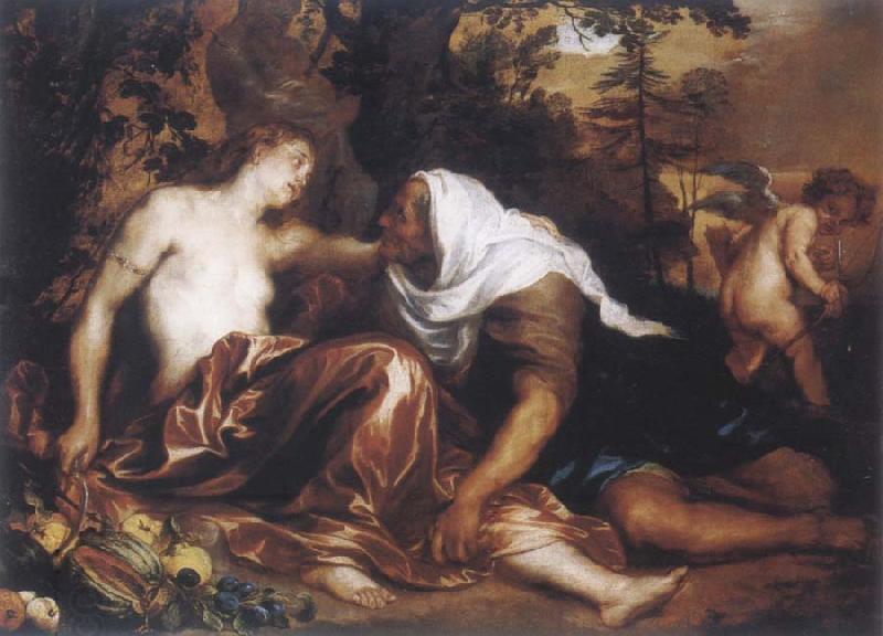 Anthony Van Dyck The funf senses with landscape oil painting picture
